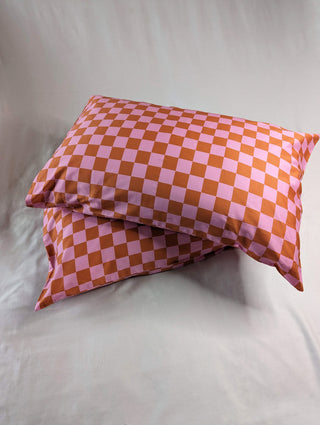 Dragstrip Disco Checkerboard Pillowcase (set of two)