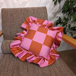 Hip to be Square Ruffle Cushion